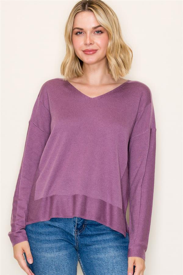 V-Neck Light Knit Sweater