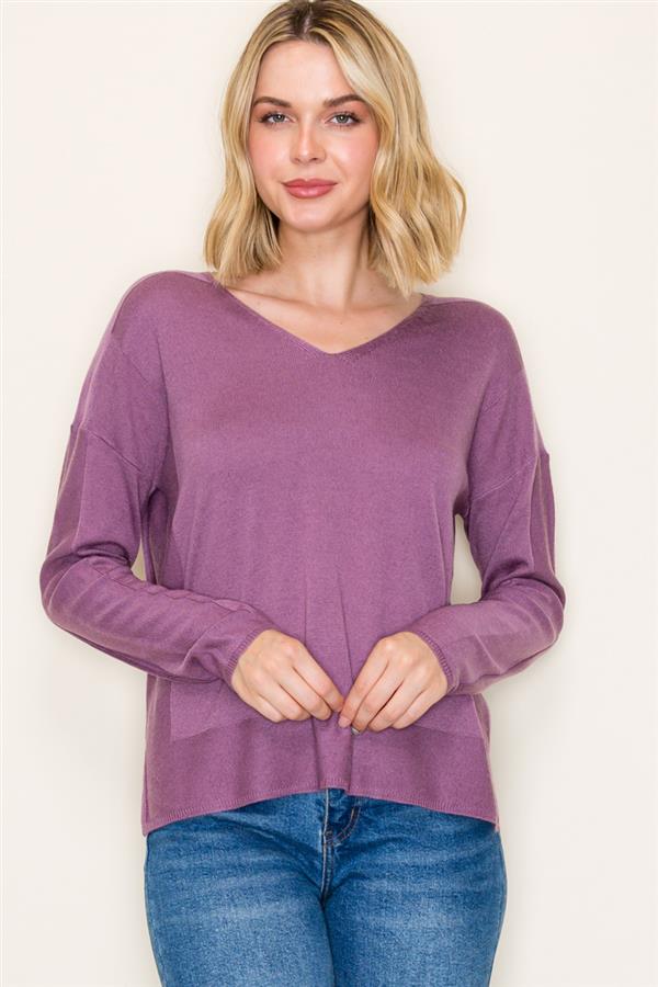 V-Neck Light Knit Sweater