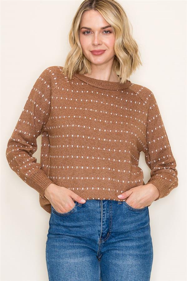 Camel Dot Knit Sweater