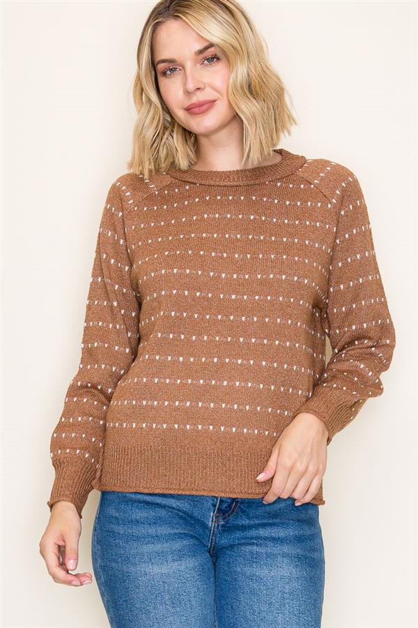 Camel Dot Knit Sweater