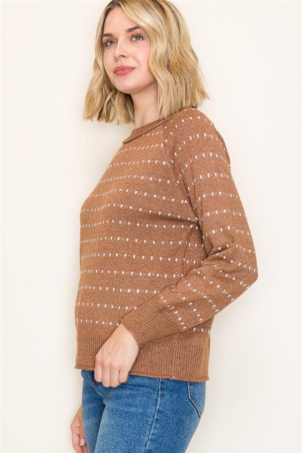 Camel Dot Knit Sweater