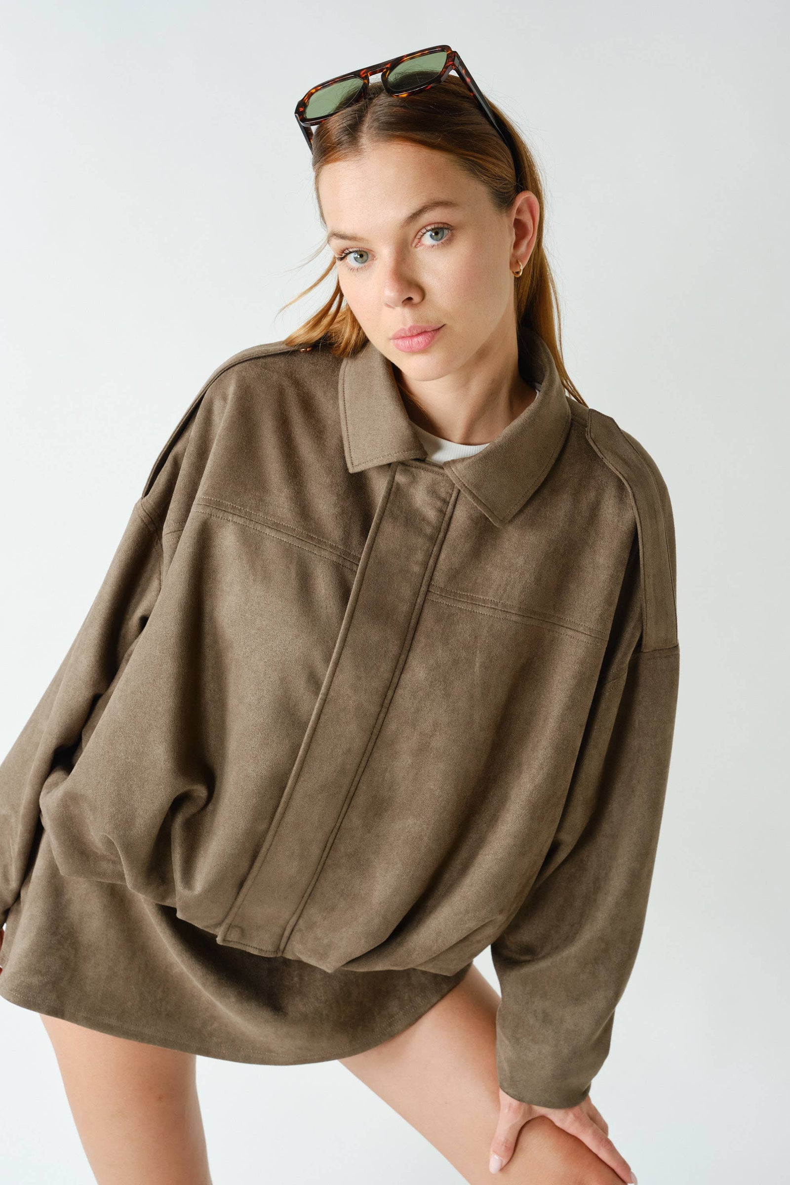 Suedette Parachute Jacket