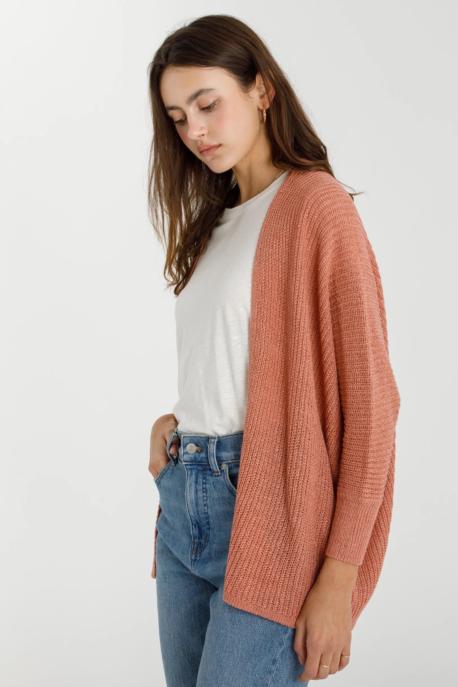 Dolman Sleeve Light Knit Cardi