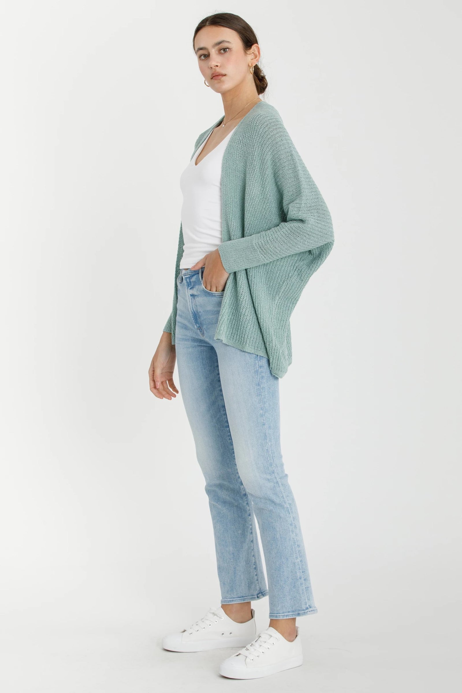 Dolman Sleeve Light Knit Cardi