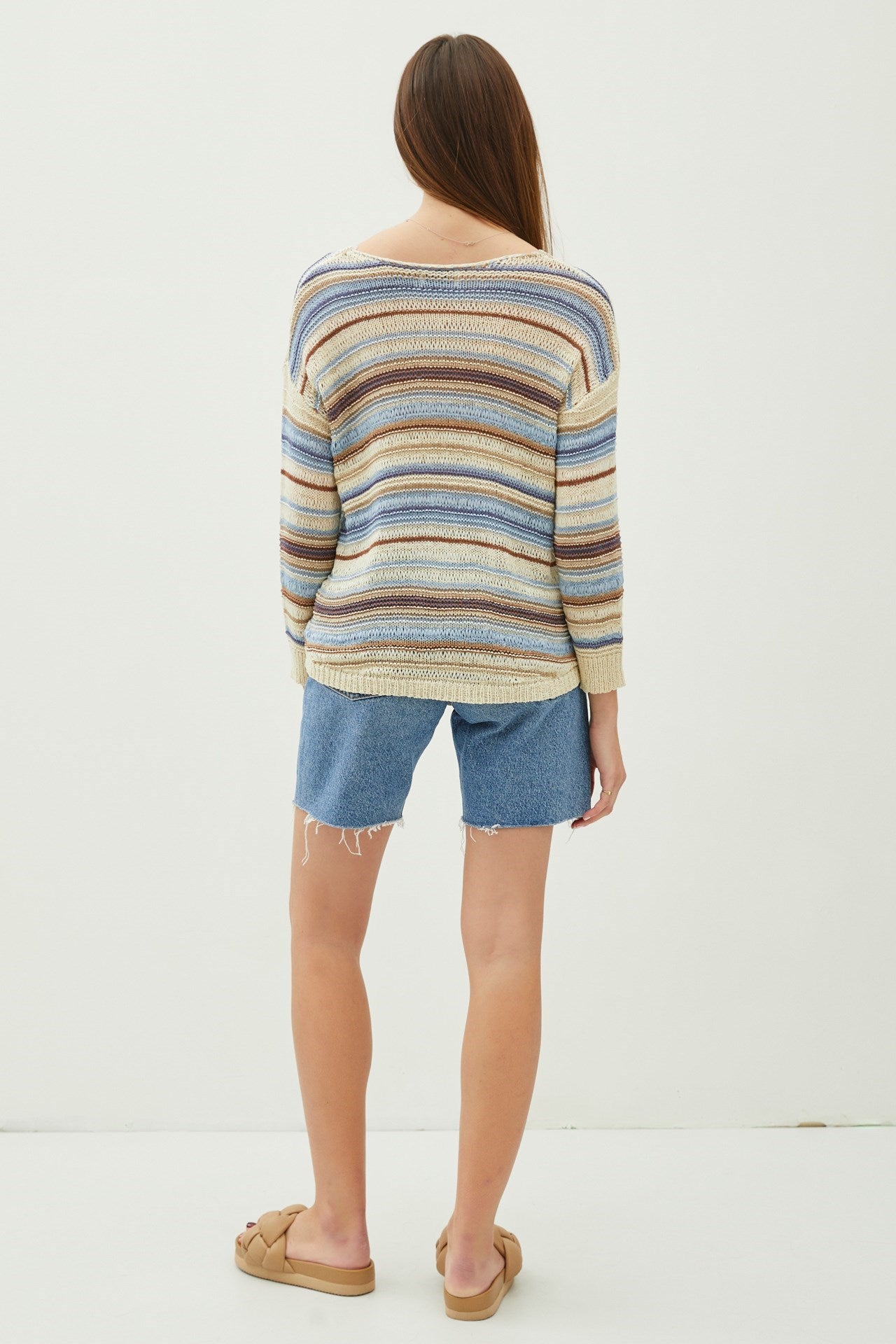 Autumn Stripe Boatneck Sweater