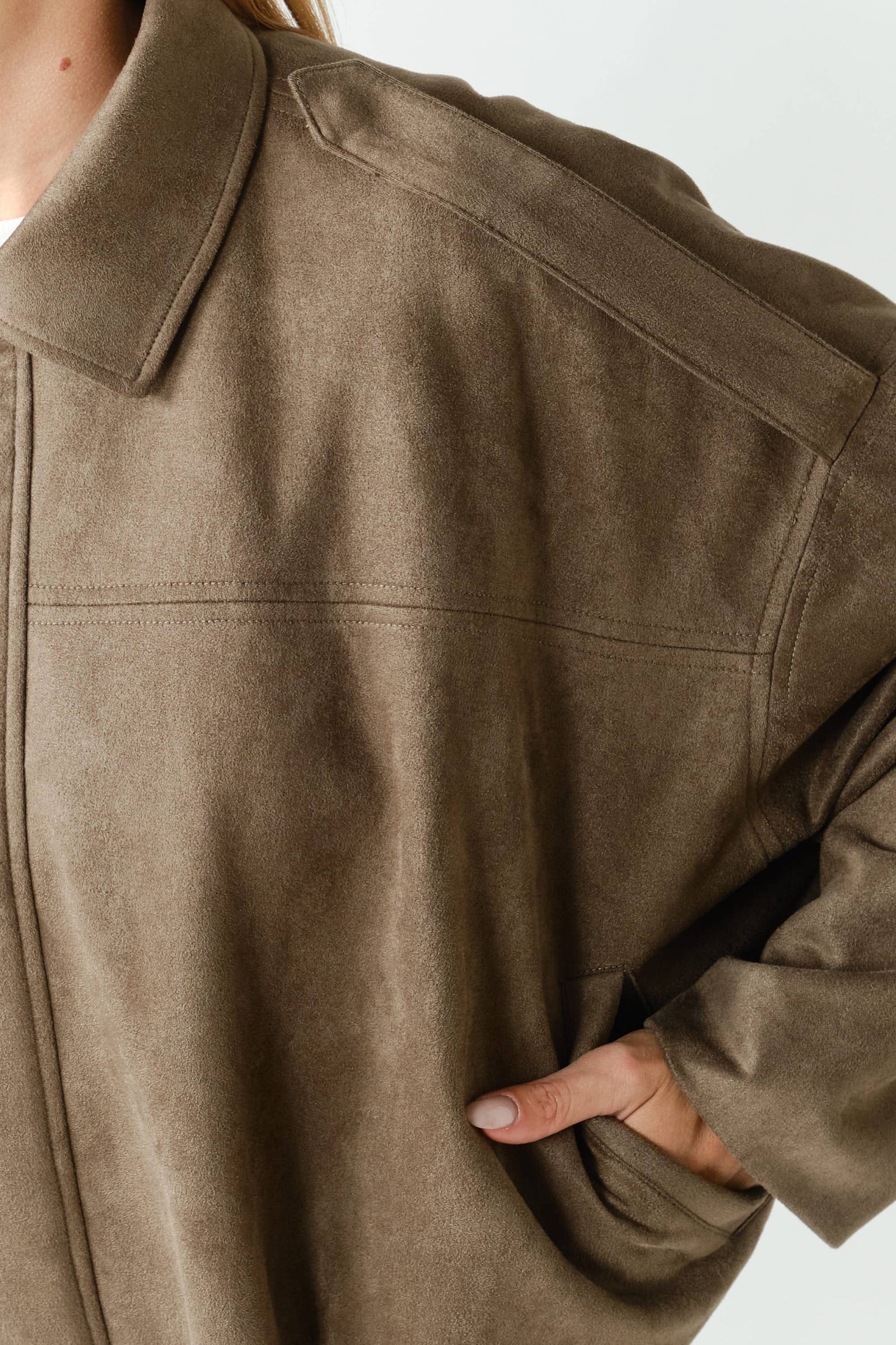 Suedette Parachute Jacket