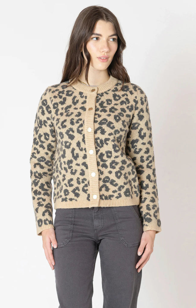 Leopard Brown Button Cardigan