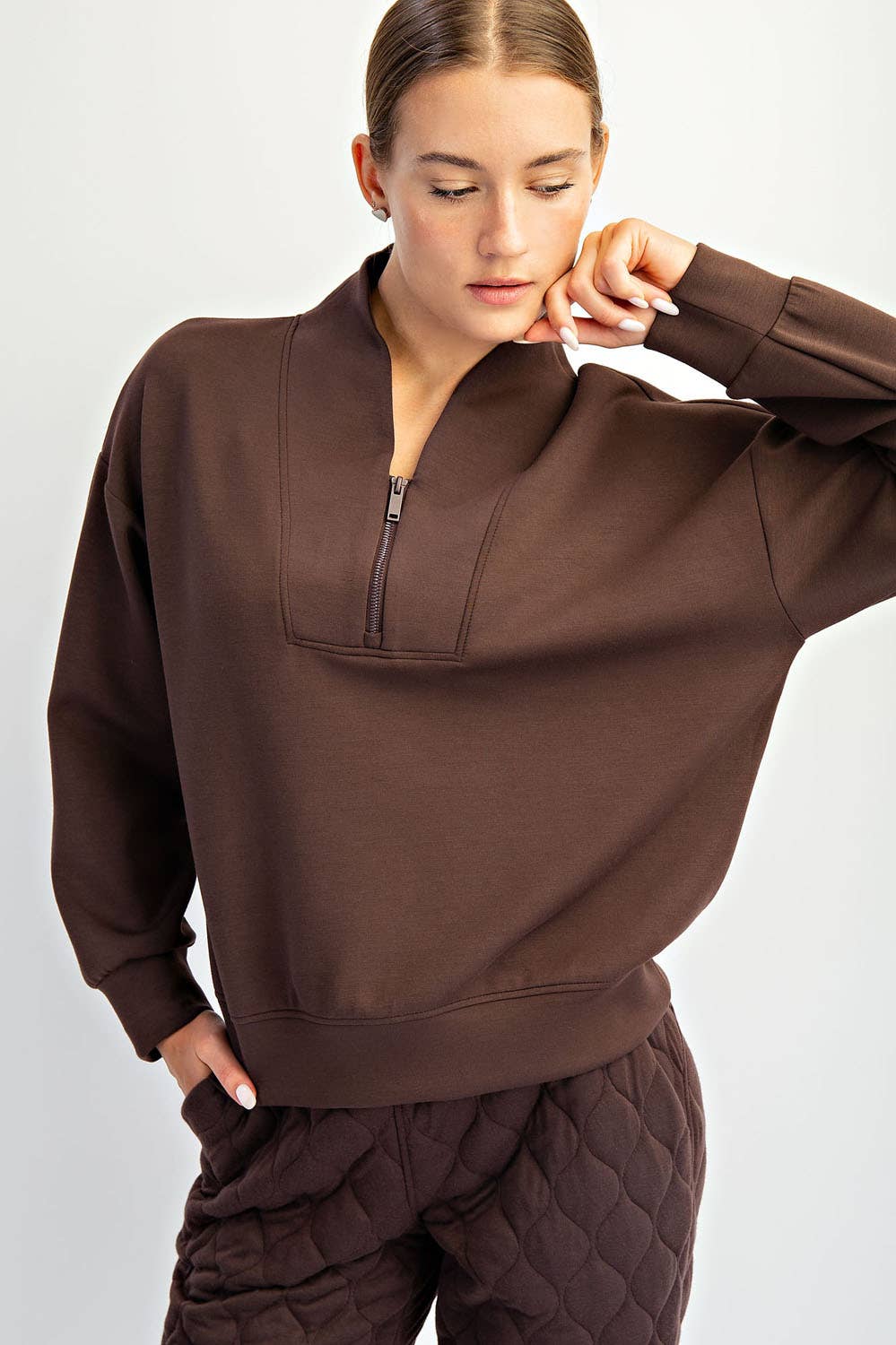 Modal Scuba Luxe Quarter Zip Pullover