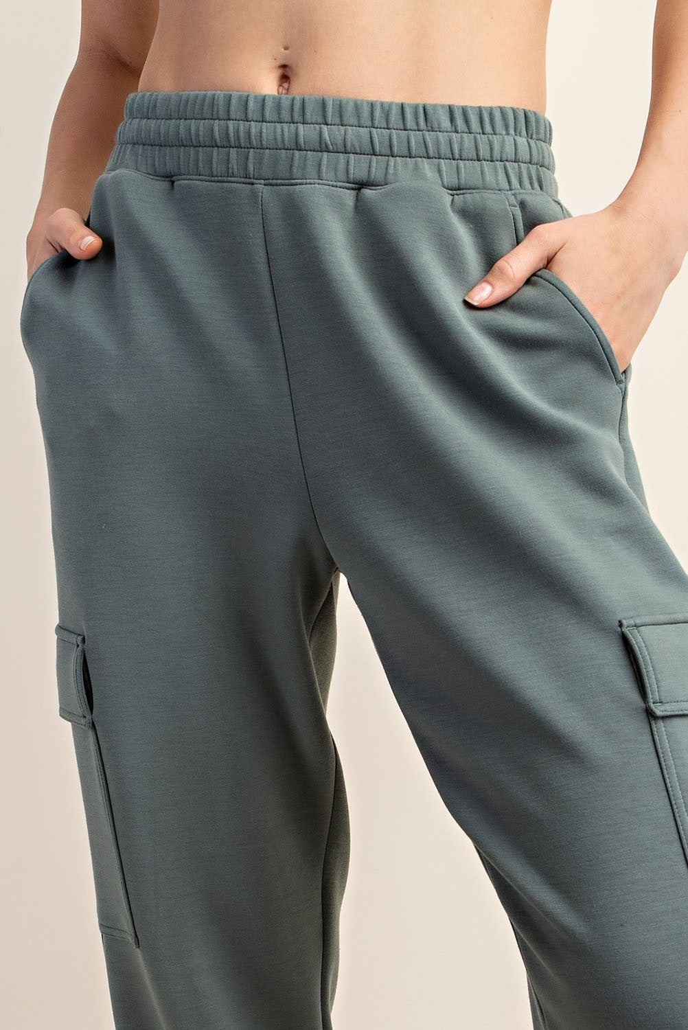 Sage Modal Cargo Pocket Joggers