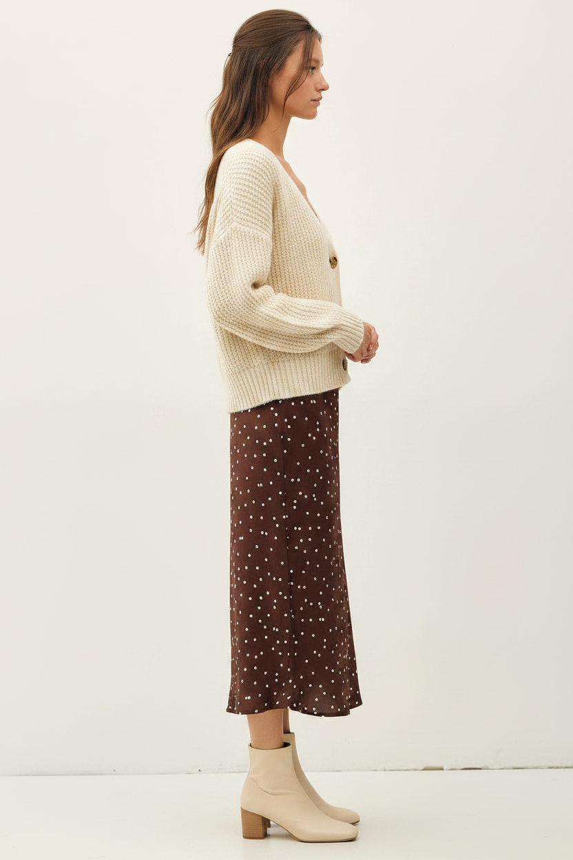 Polka Dot Midi Skirt