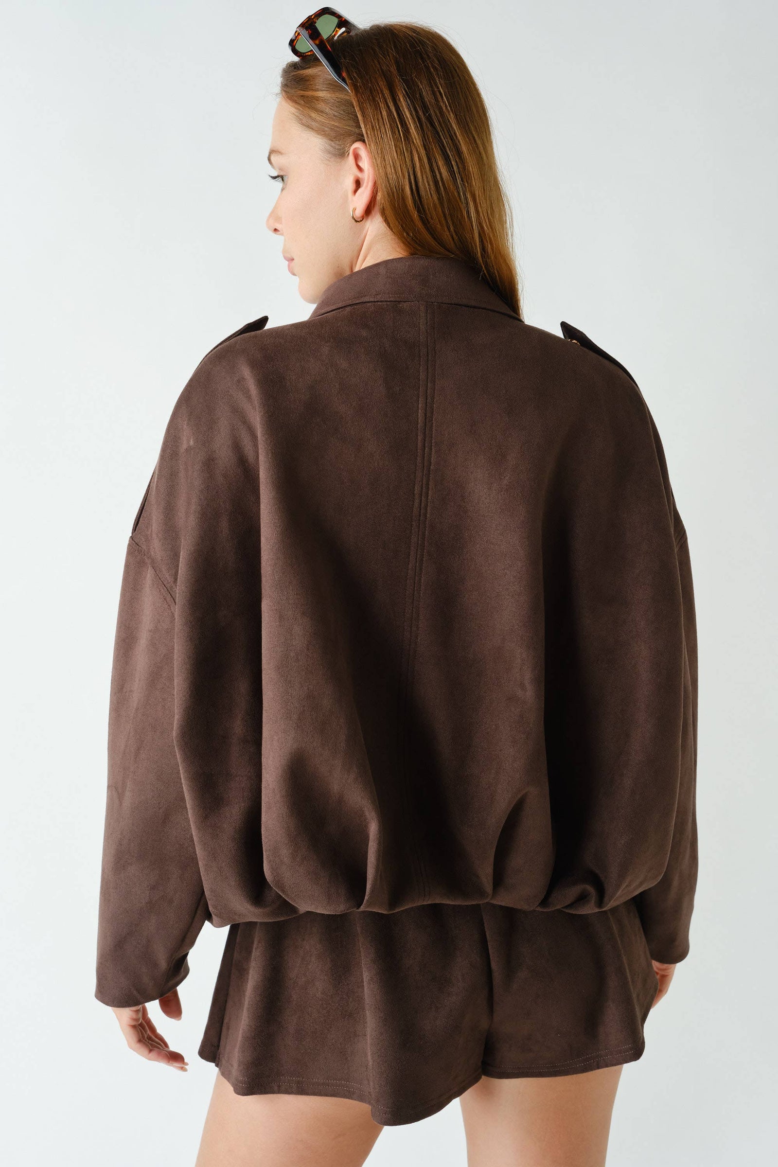 Suedette Parachute Jacket