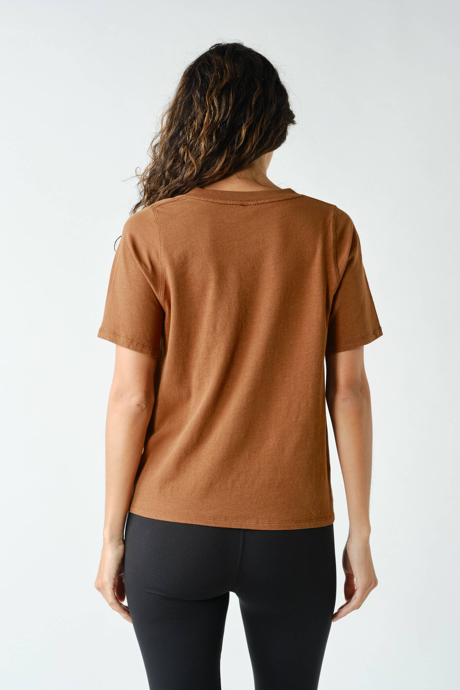 Pima Cotton Blend V-Neck Tee