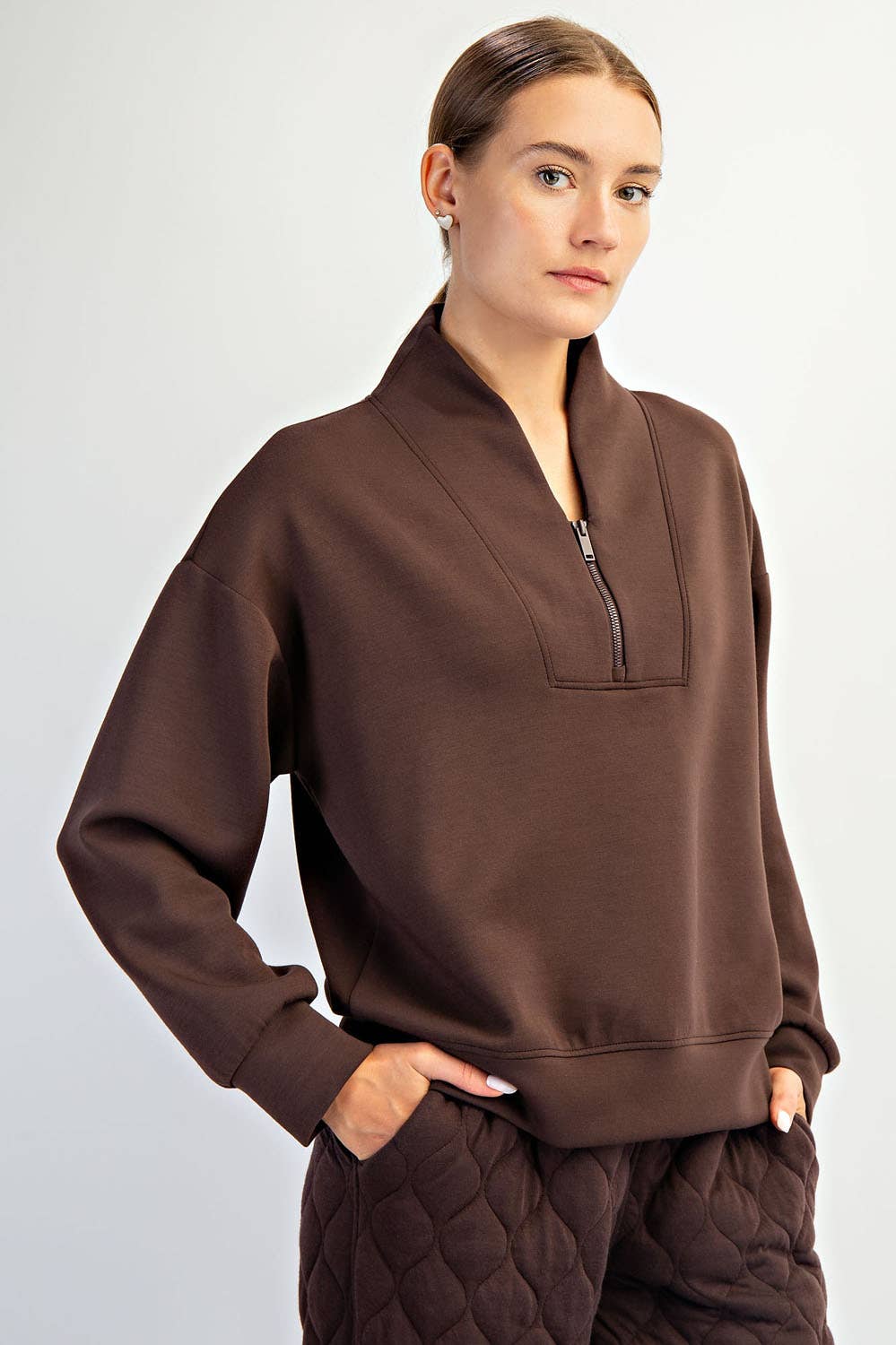 Modal Scuba Luxe Quarter Zip Pullover