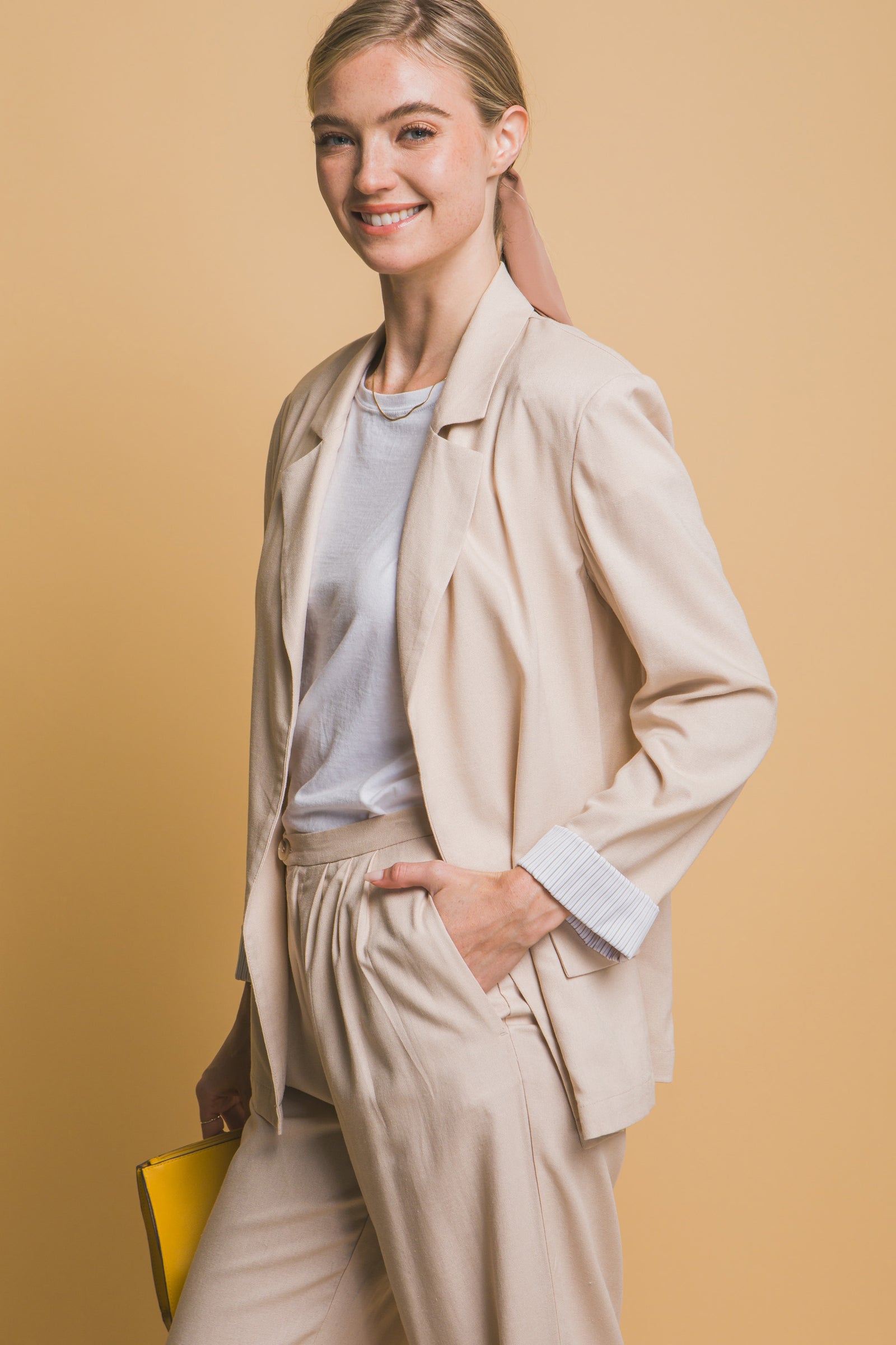 Oatmeal Linen Blazer