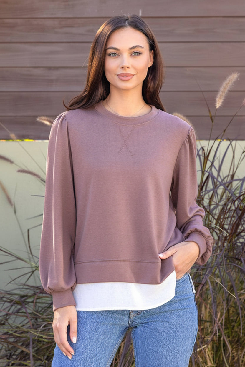 French Terry Soft Hem Sweatshirt