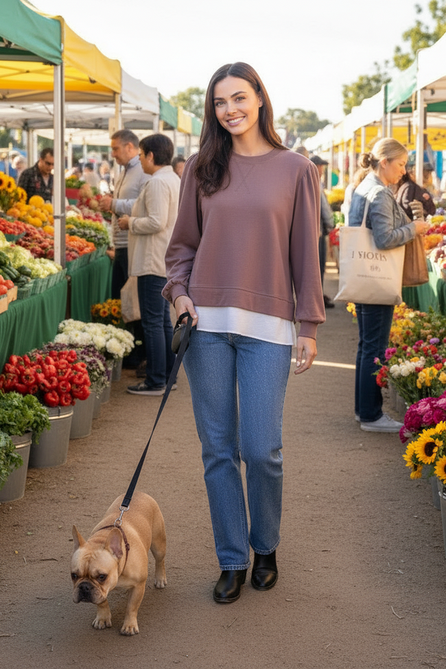 French Terry Soft Hem Sweatshirt