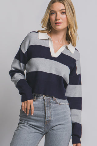 Collared Corduroy Pullover