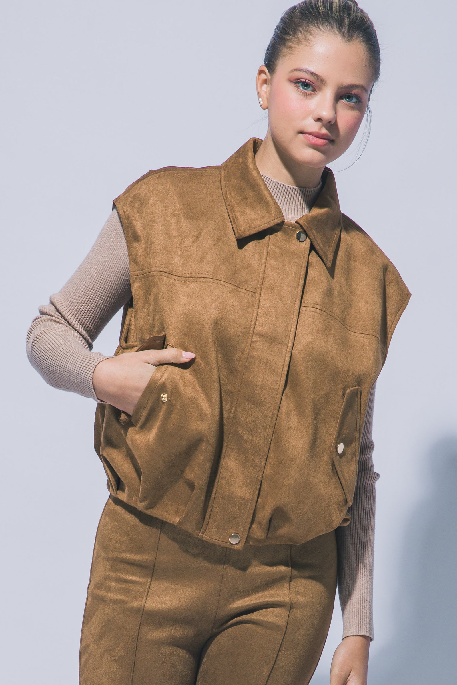 Suedette Aviator Vest