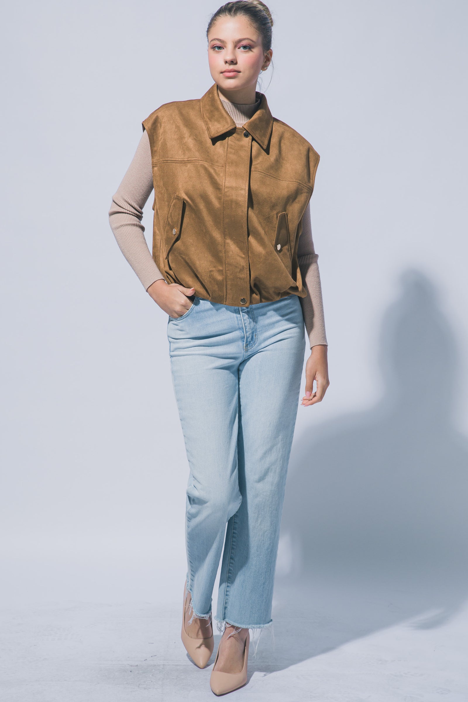 Suedette Aviator Vest