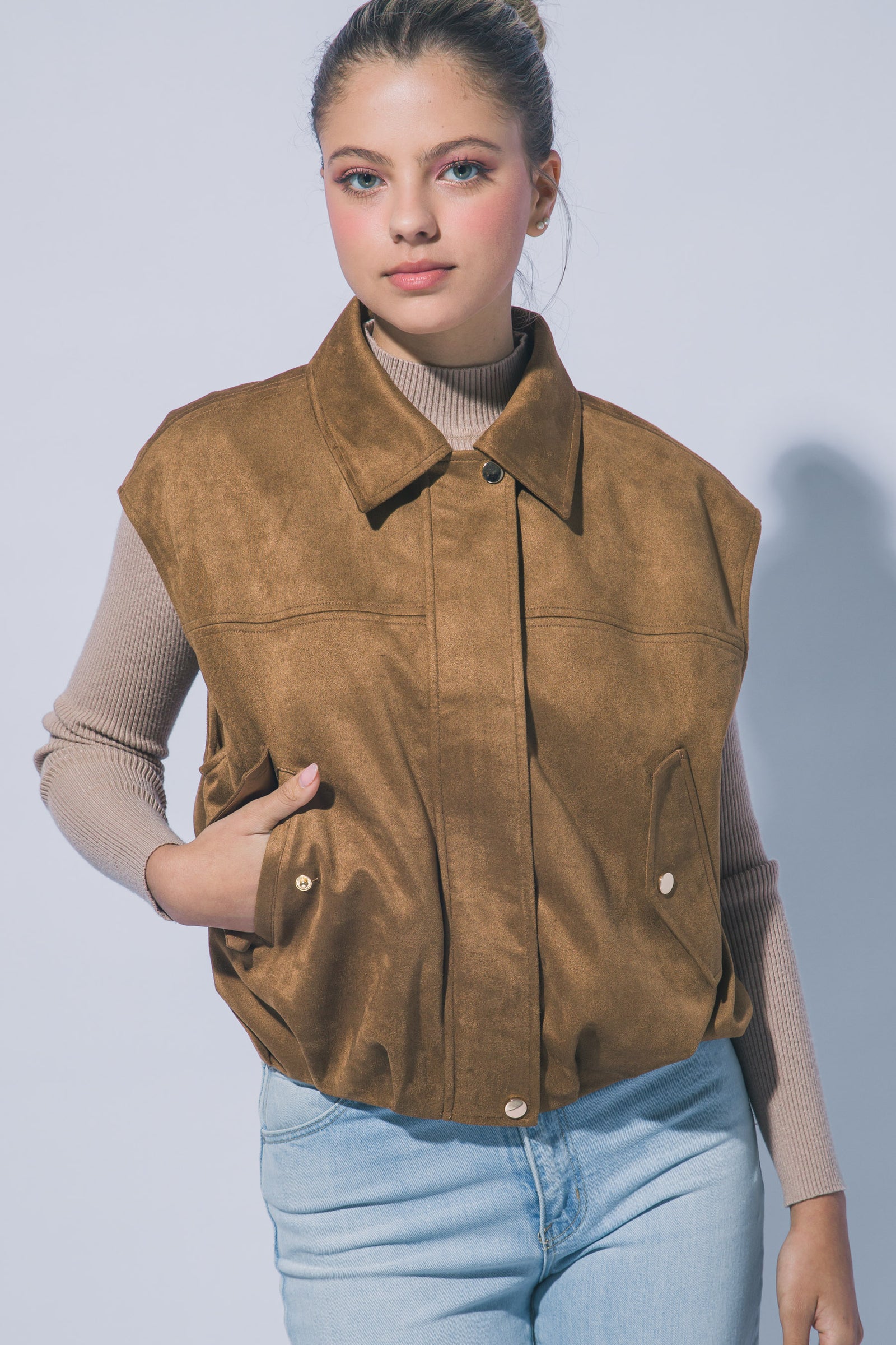 Suedette Aviator Vest