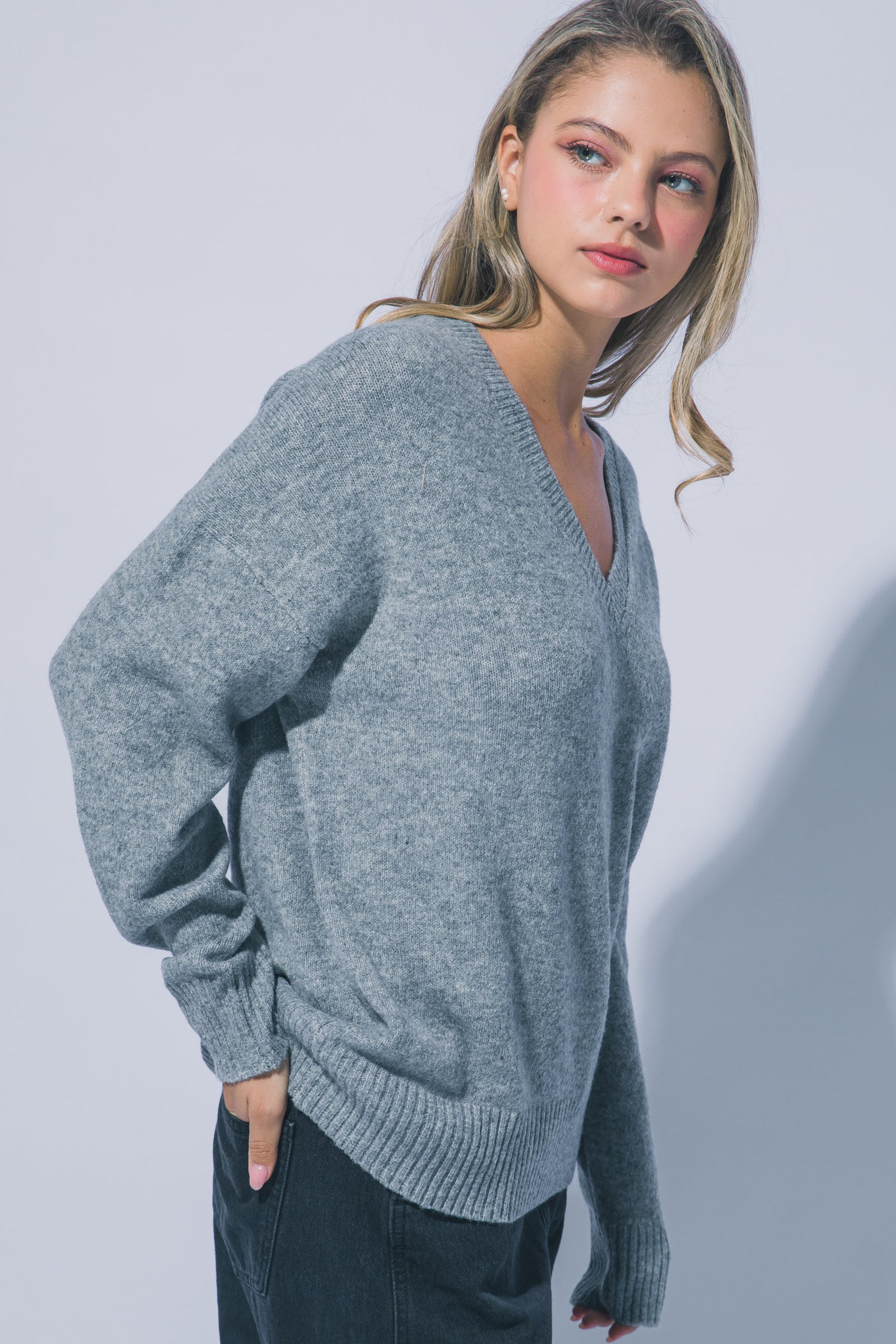 V-neck Boyfriend Sweater