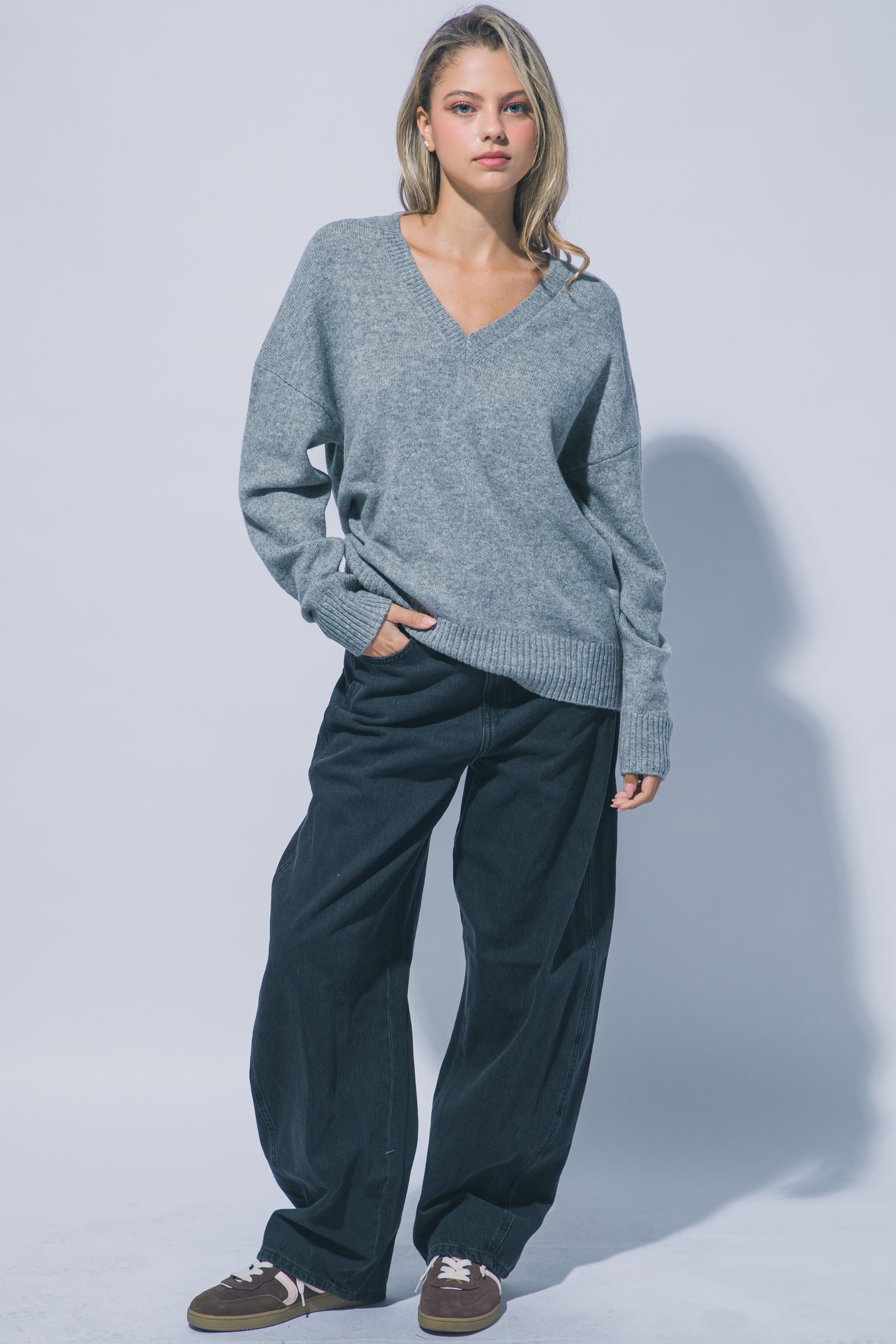 V-neck Boyfriend Sweater