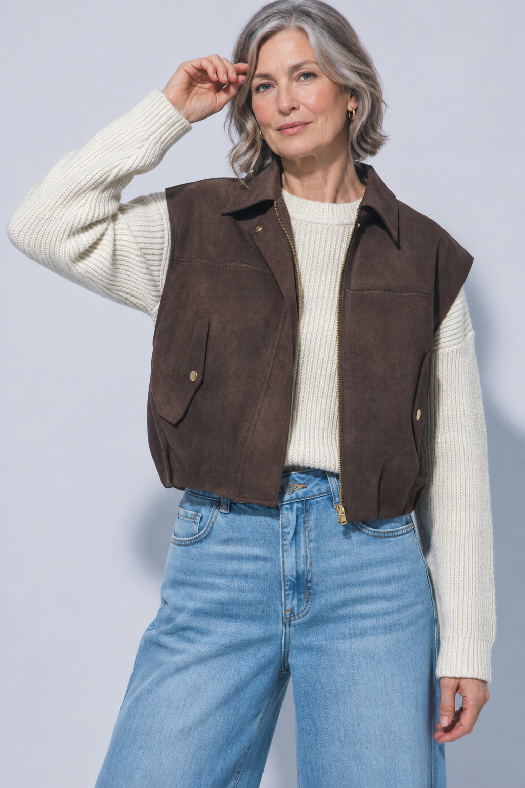 Suedette Aviator Vest