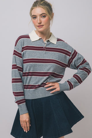 Cowel Button Shoulder Top