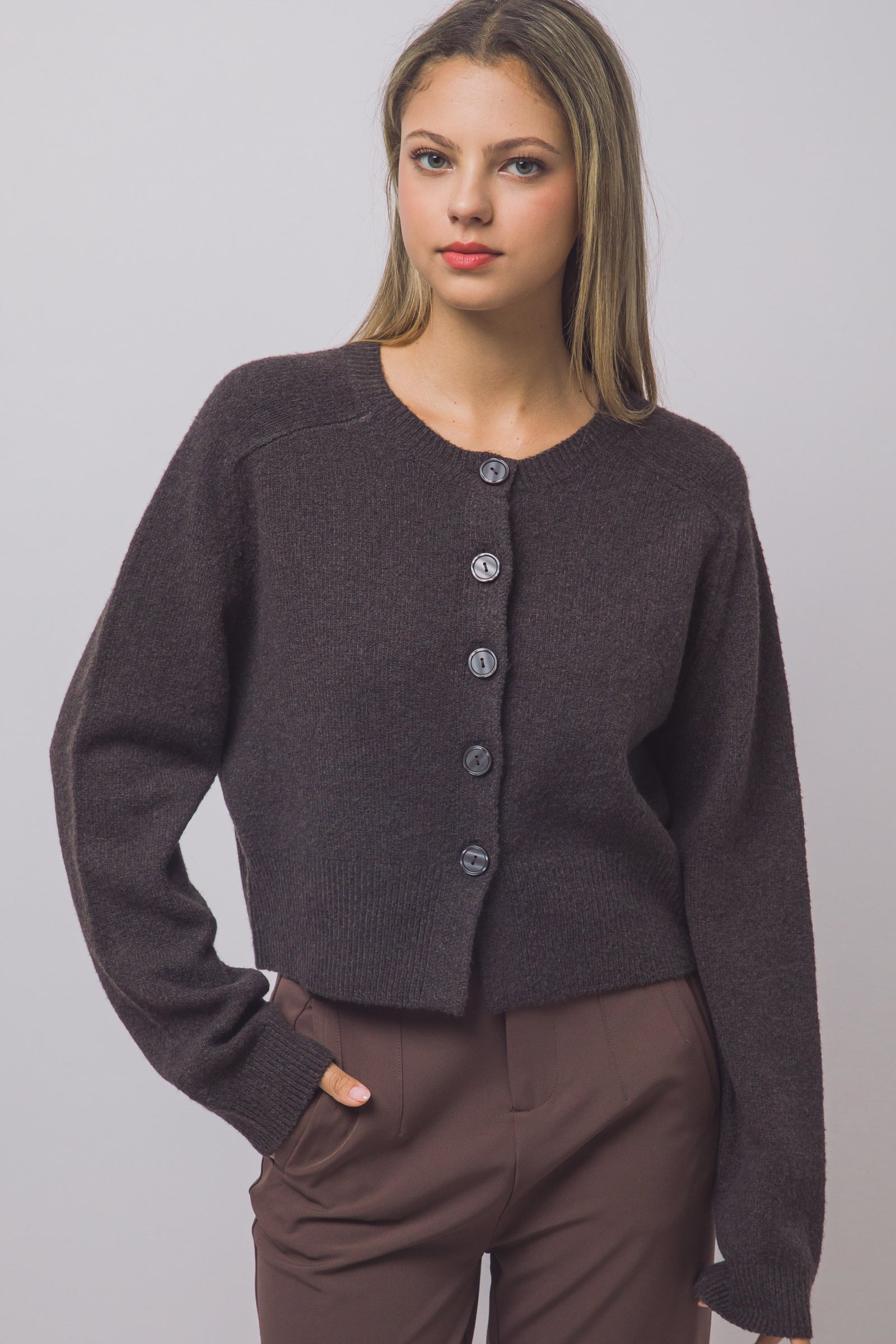 Just Like Cashmere Button Cardi