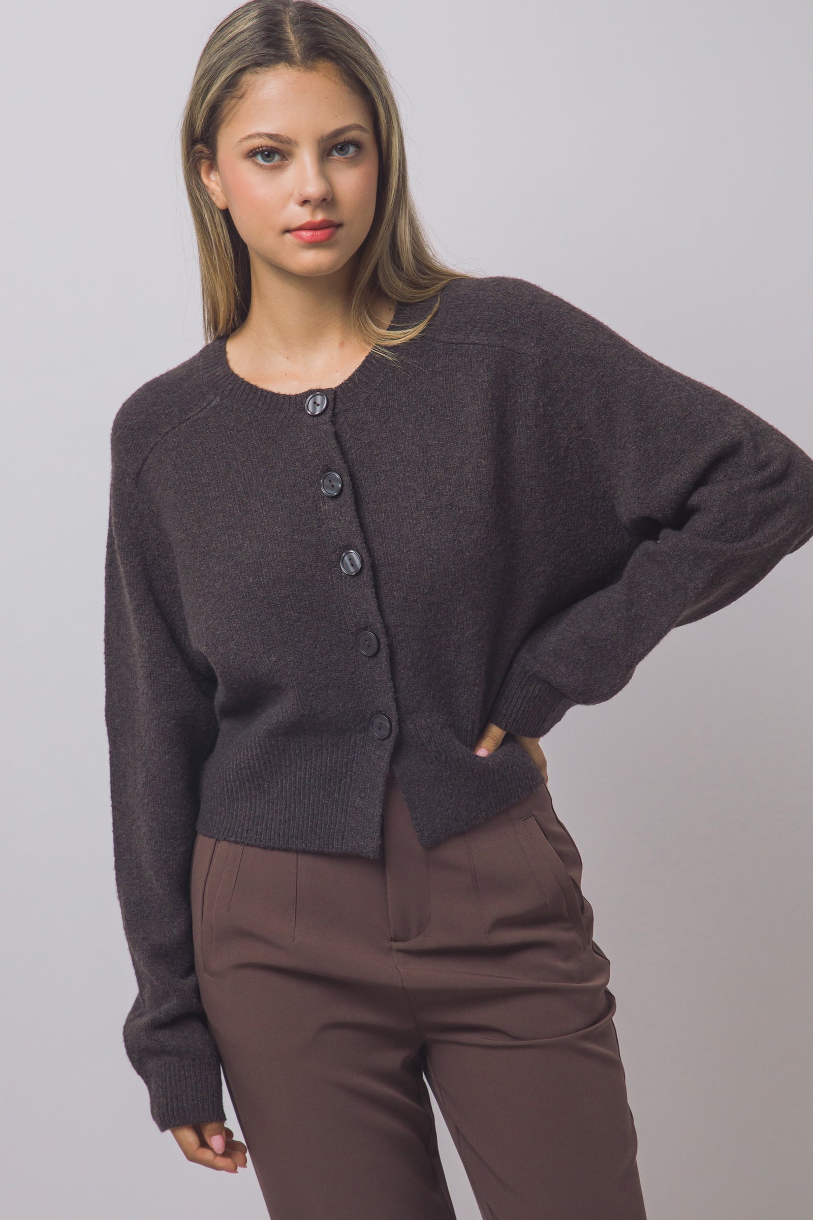 Just Like Cashmere Button Cardi