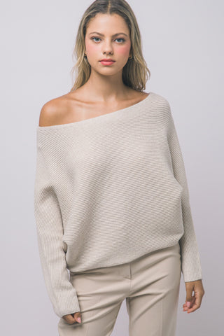 Cowel Button Shoulder Top