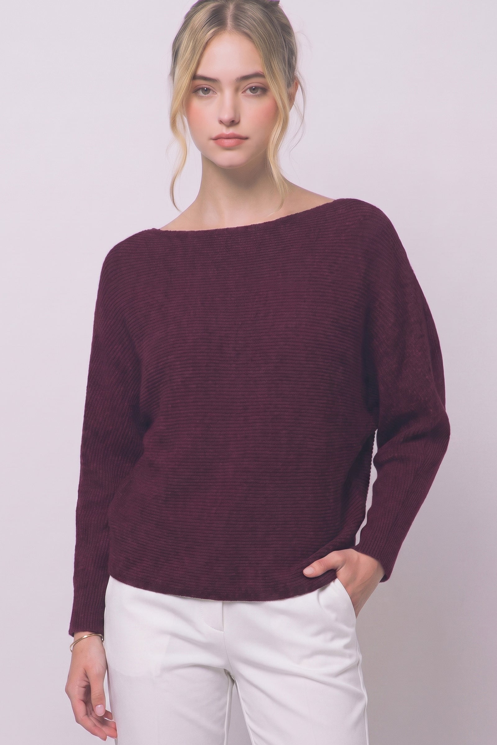 Cross Weave Dolman Sweater