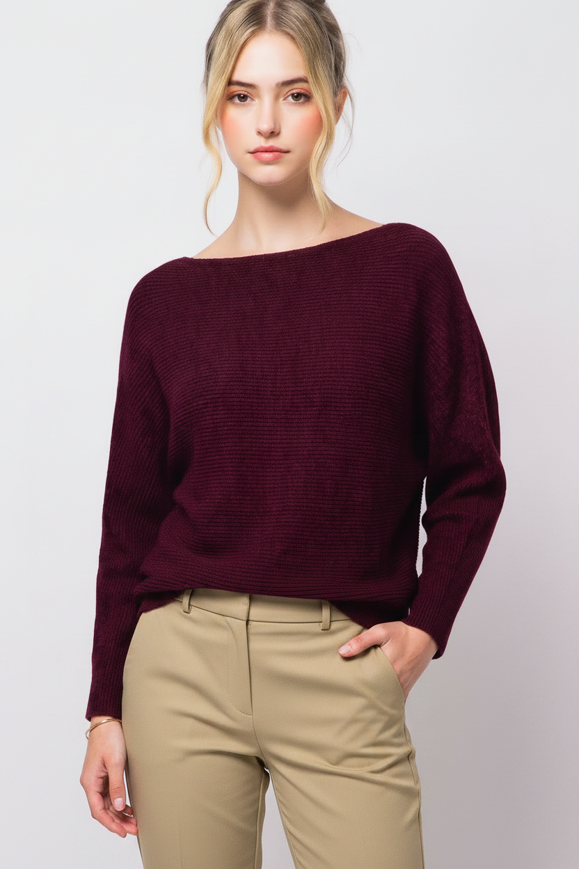 Cross Weave Dolman Sweater