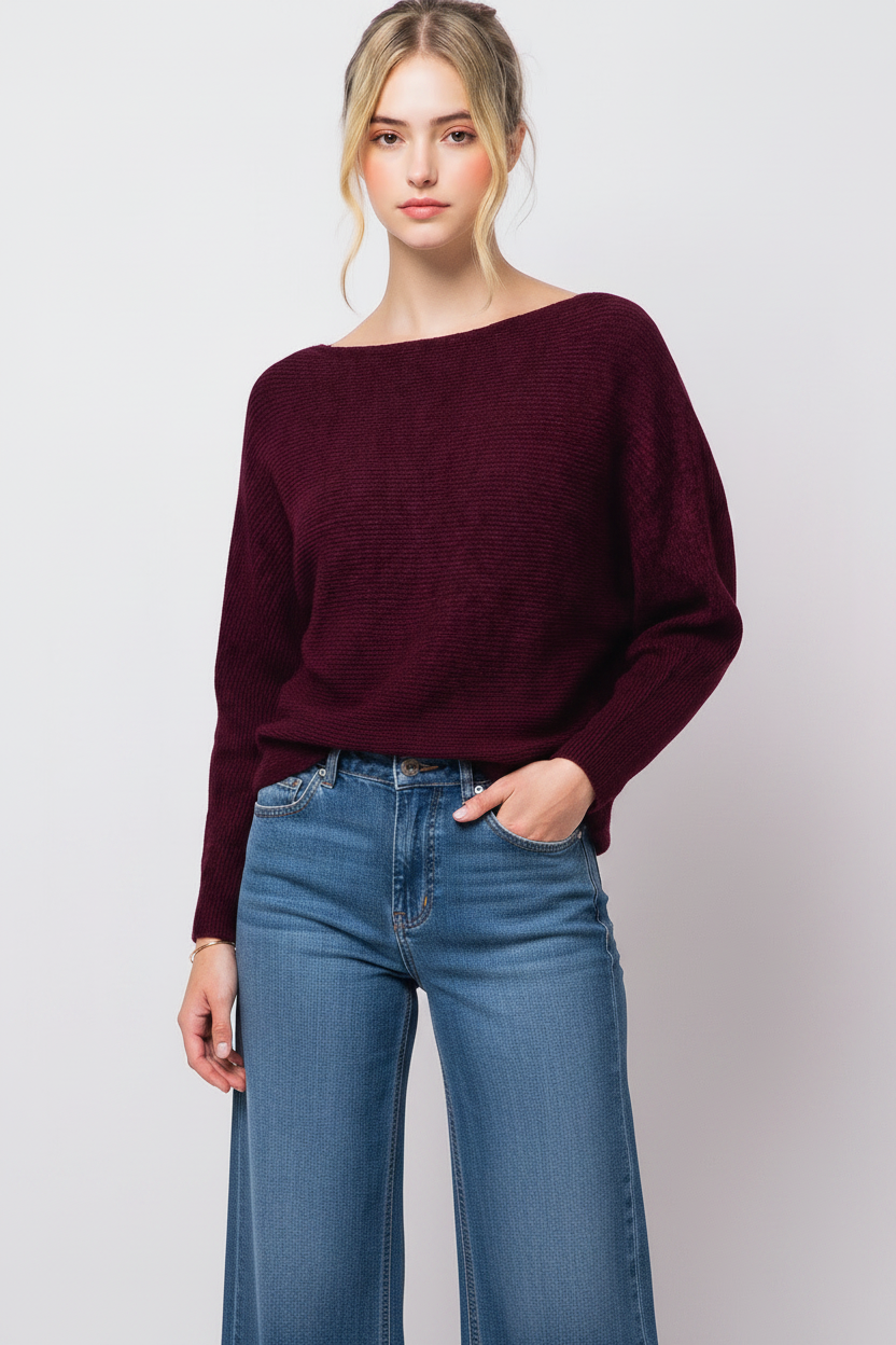 Cross Weave Dolman Sweater