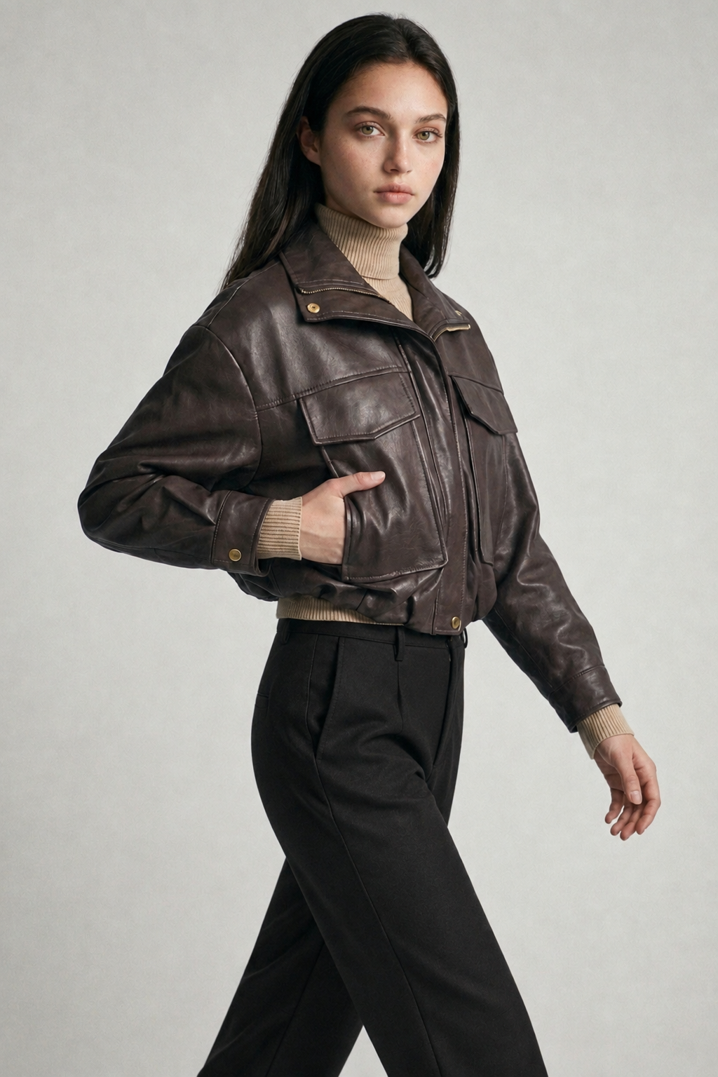 Espresso Pocket Aviator Jacket