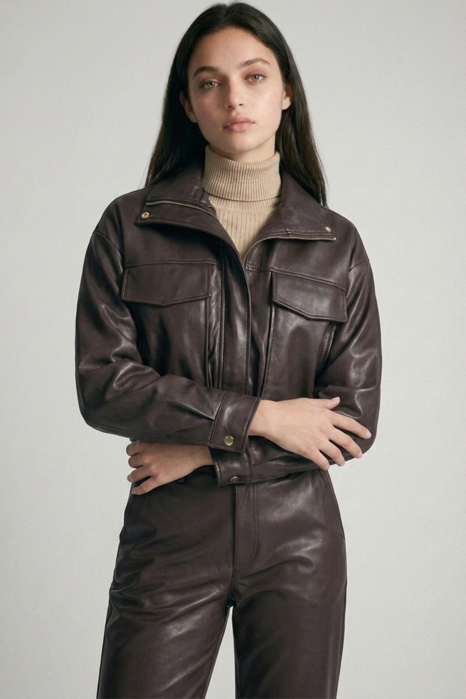 Espresso Pocket Aviator Jacket