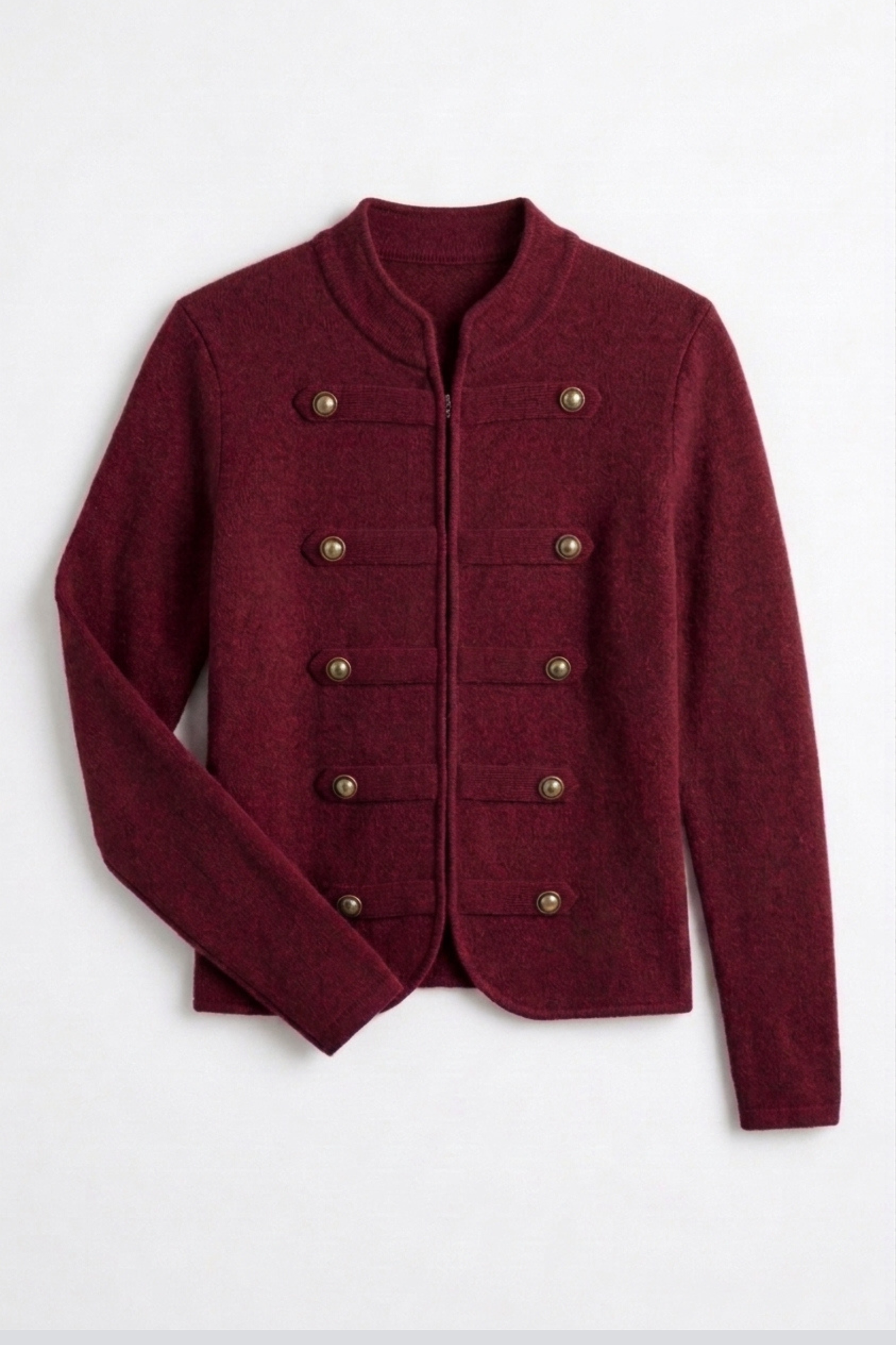 Knit Military Button Jacket