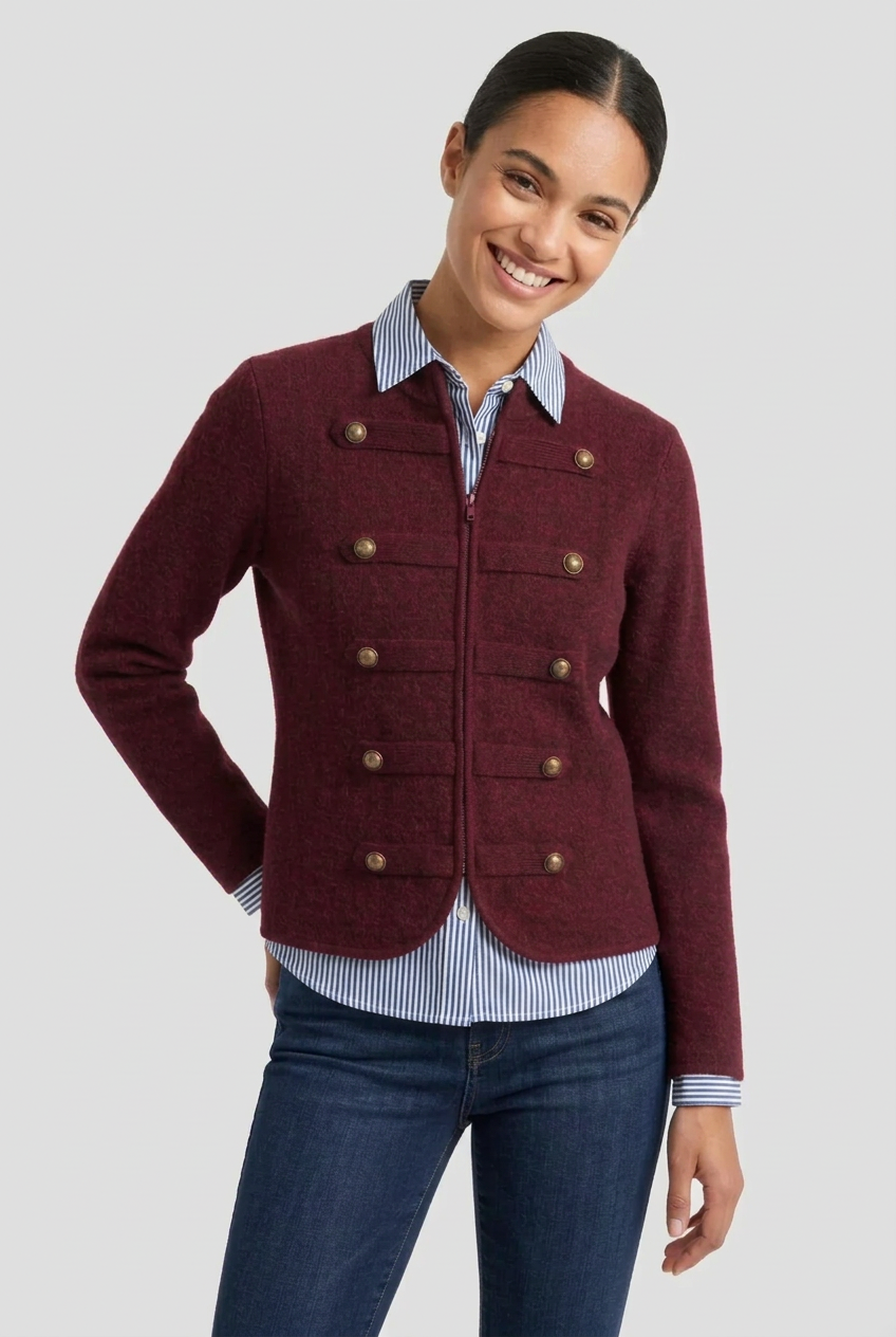 Knit Military Button Jacket