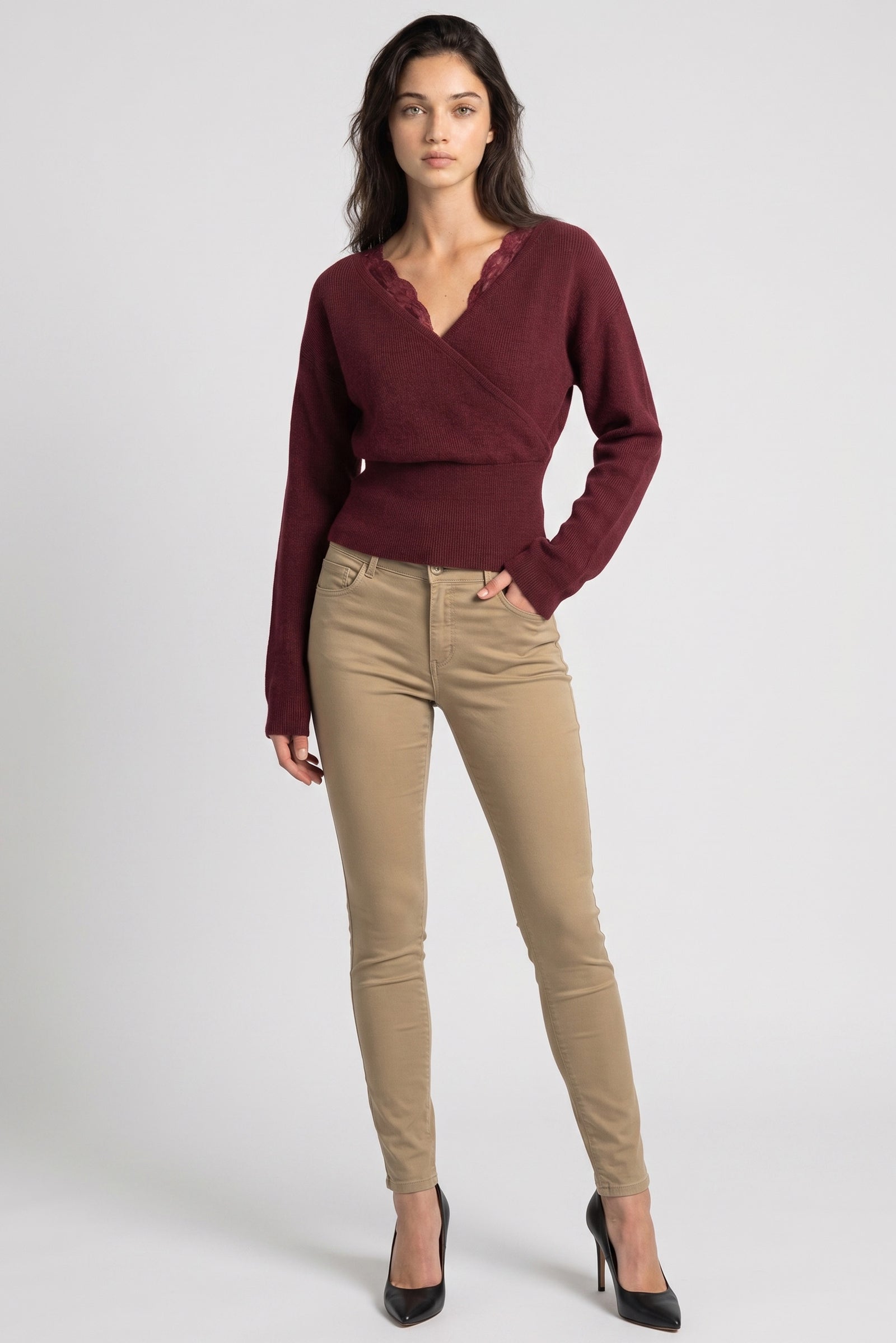 Peek-A-Boo Lace Sweater