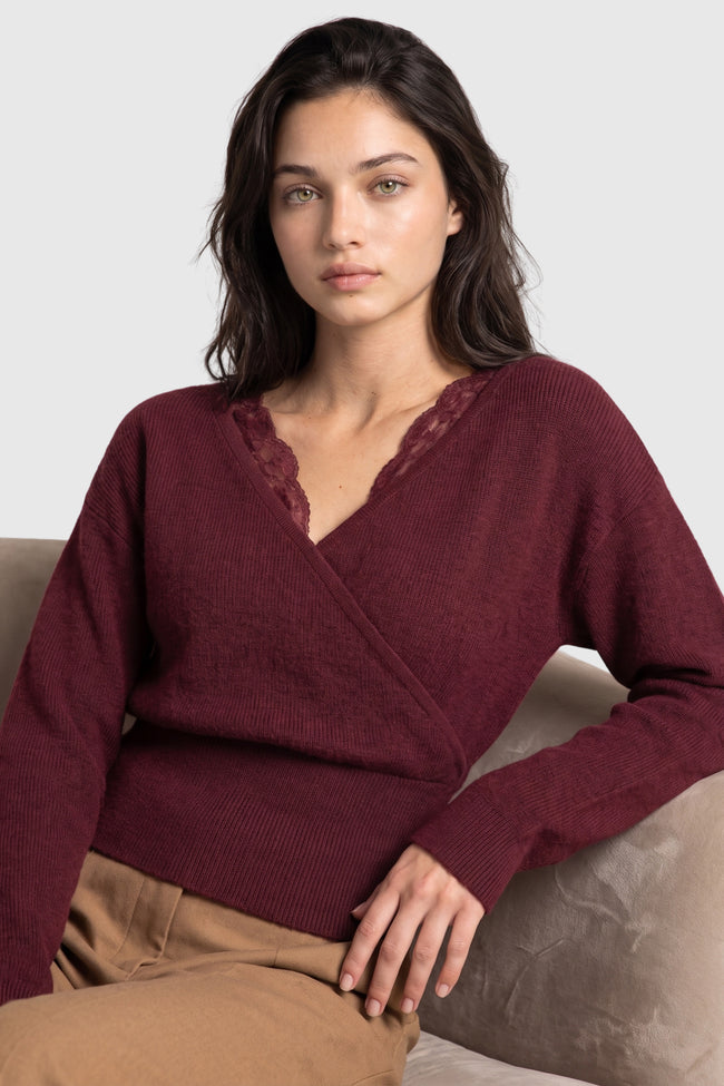 Peek-A-Boo Lace Sweater