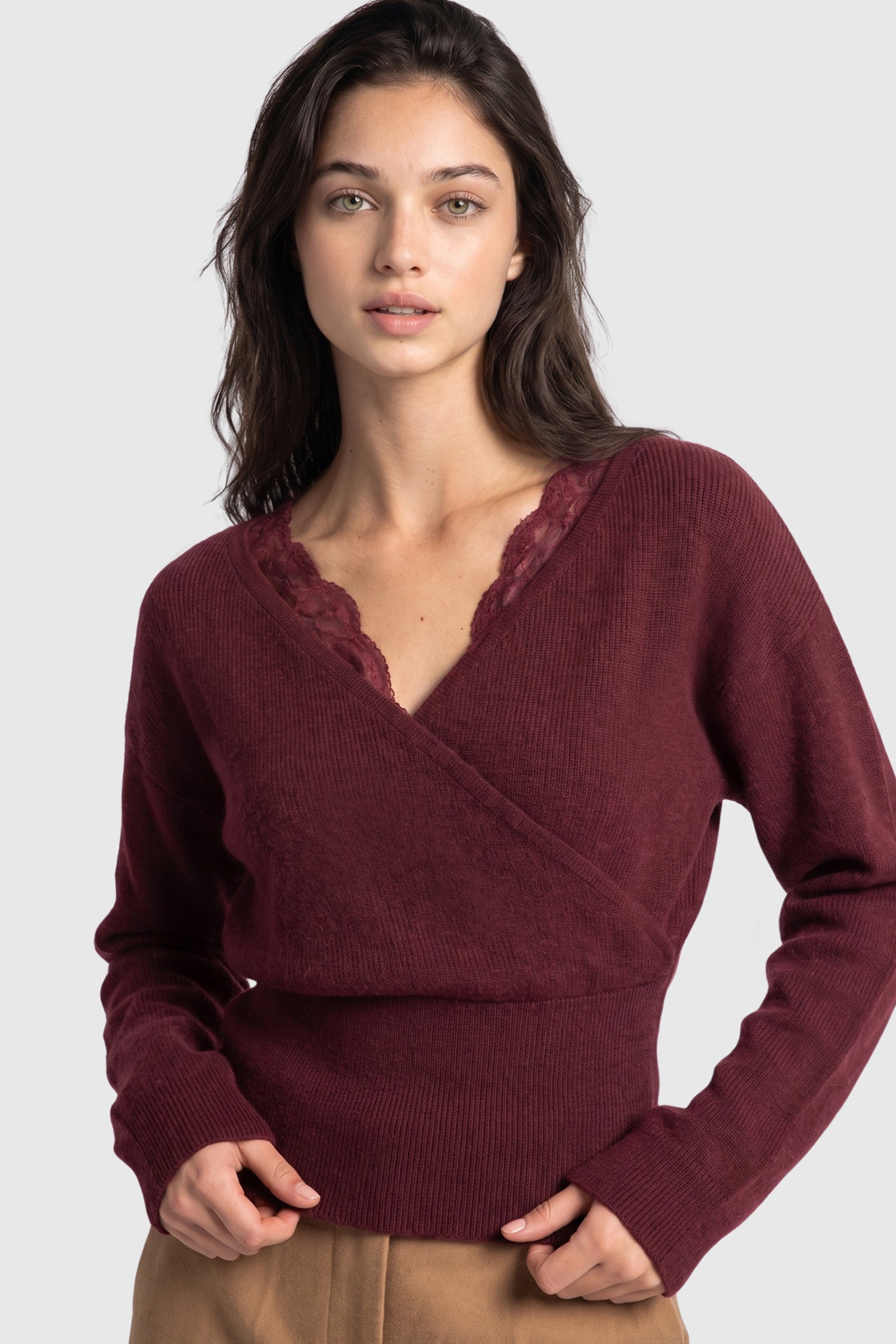 Peek-A-Boo Lace Sweater
