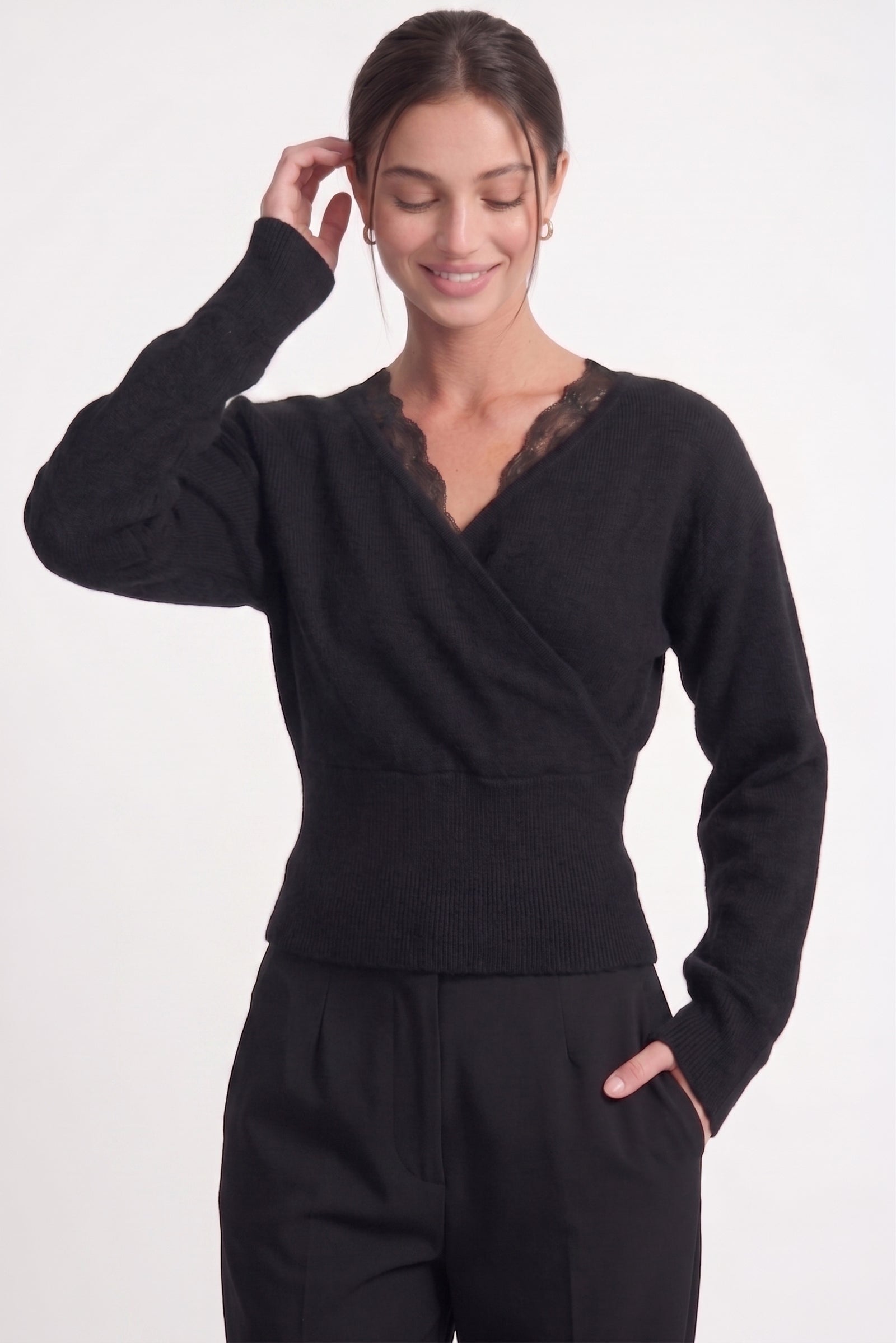 Peek-A-Boo Lace Sweater
