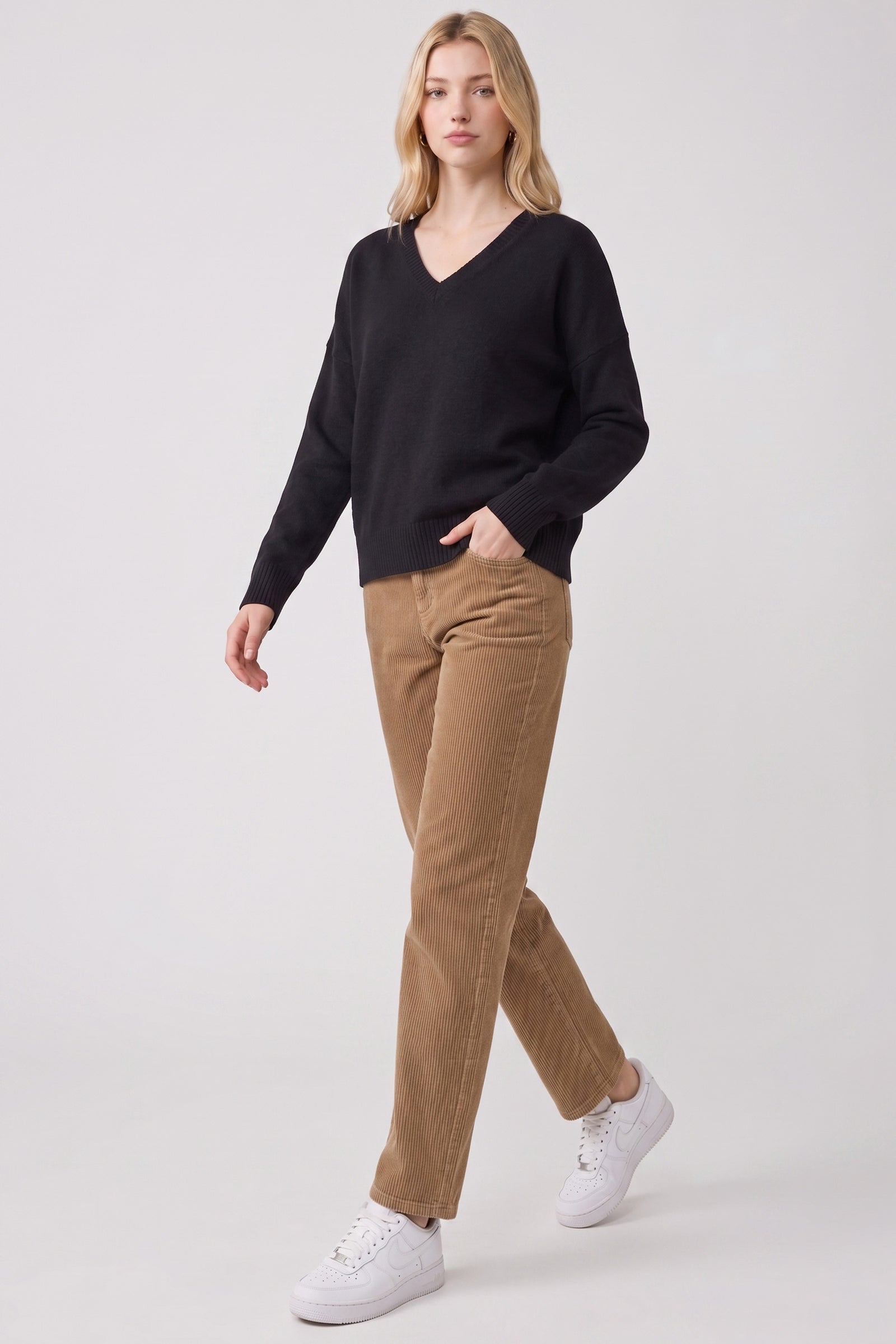 V-Neck Boyfriend Sweater