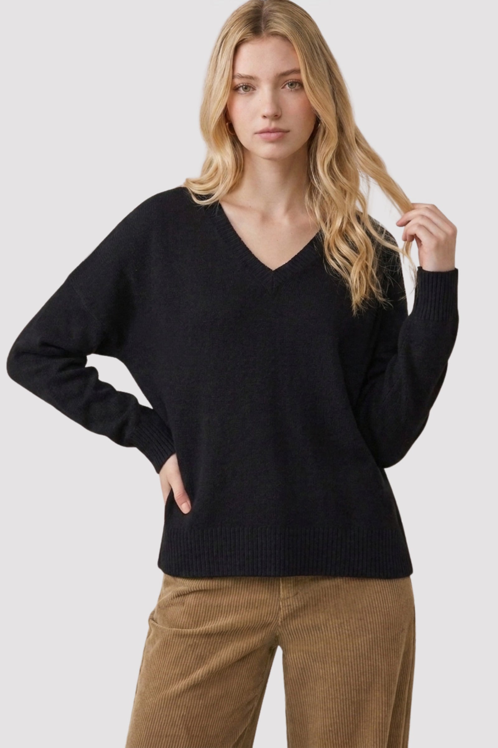 V-Neck Boyfriend Sweater
