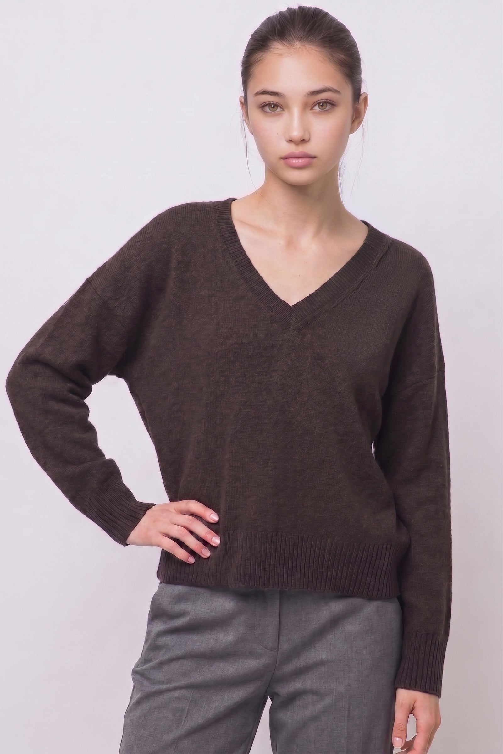 V-Neck Boyfriend Sweater