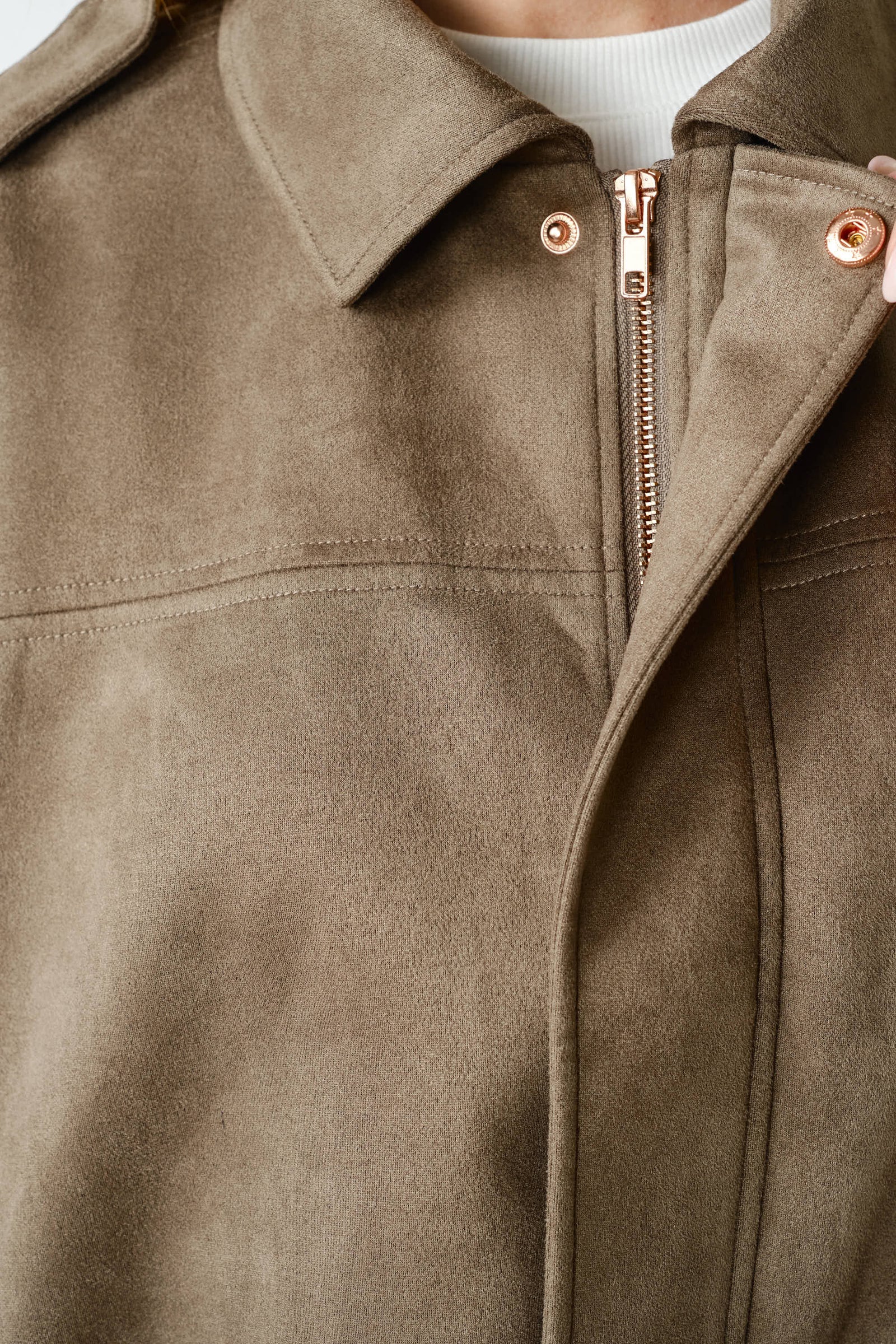 Suedette Parachute Jacket