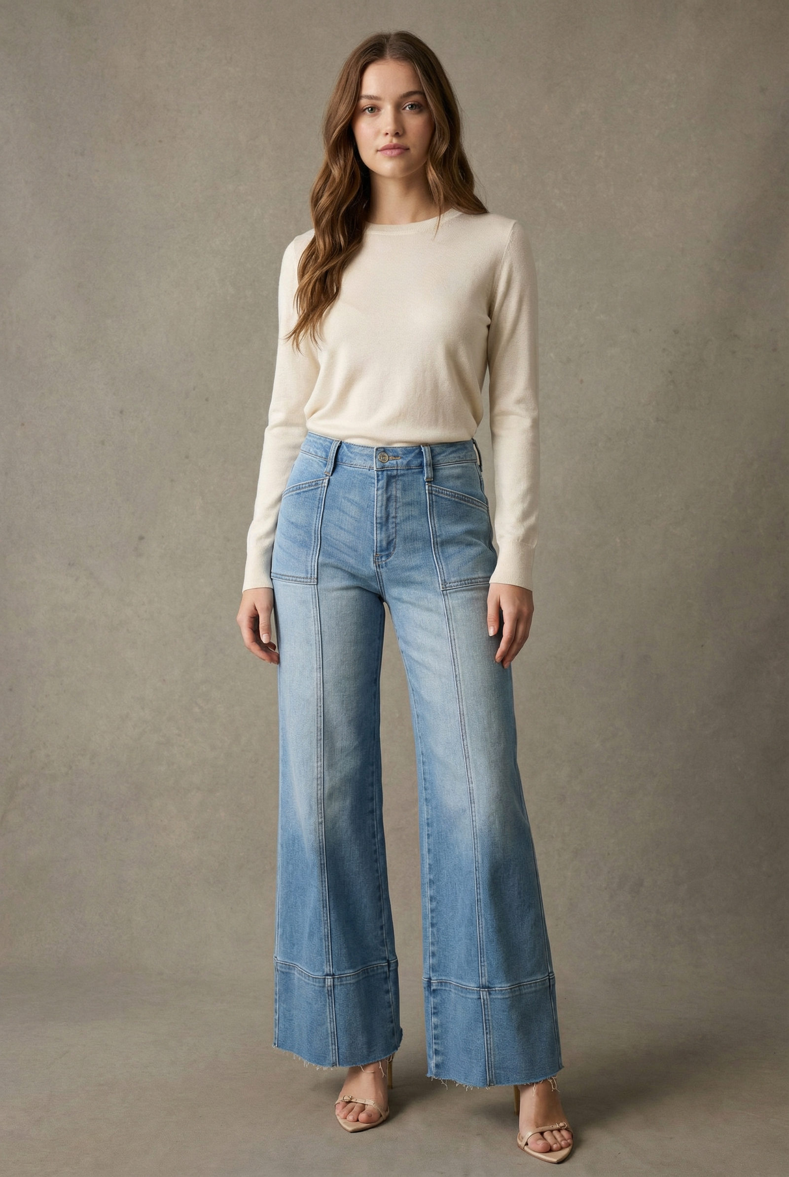 Tummy Tuck Palazzo Trouser Jeans