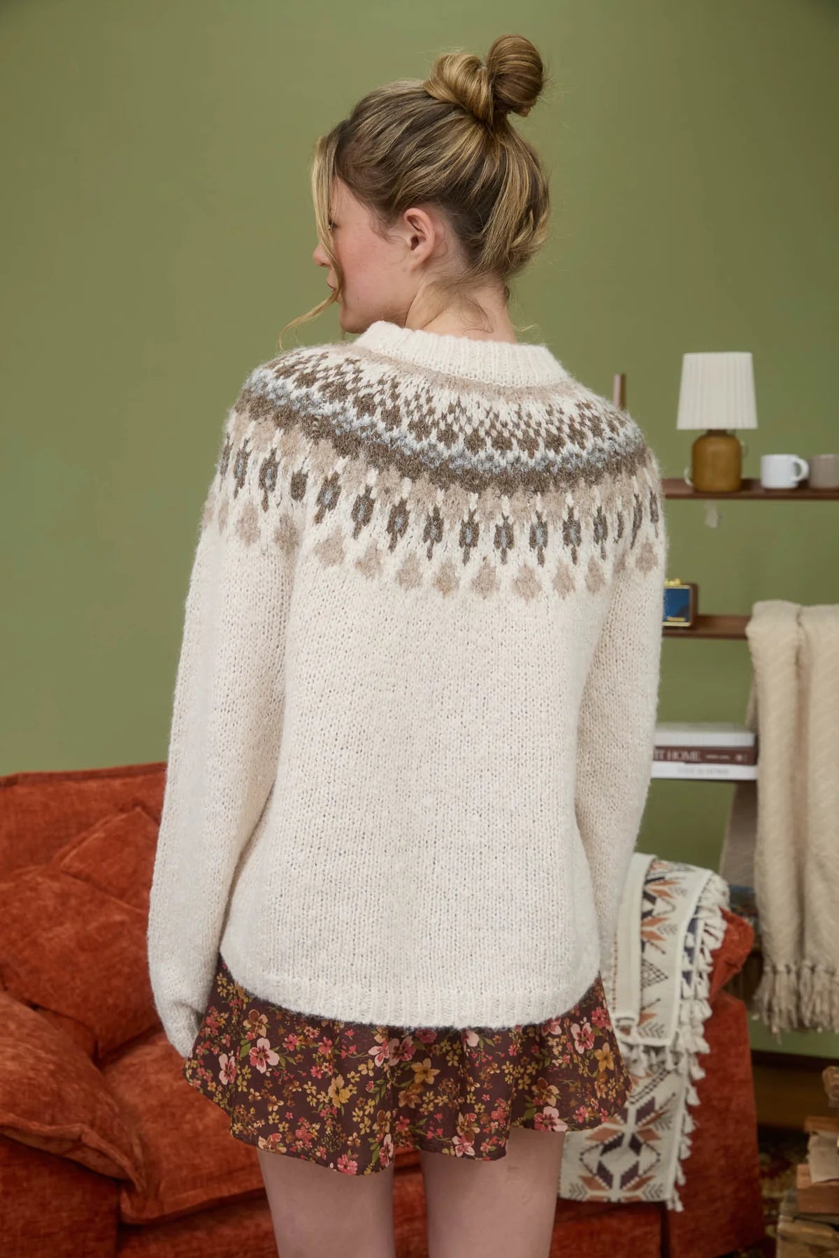 Cream Fair isle Sweater
