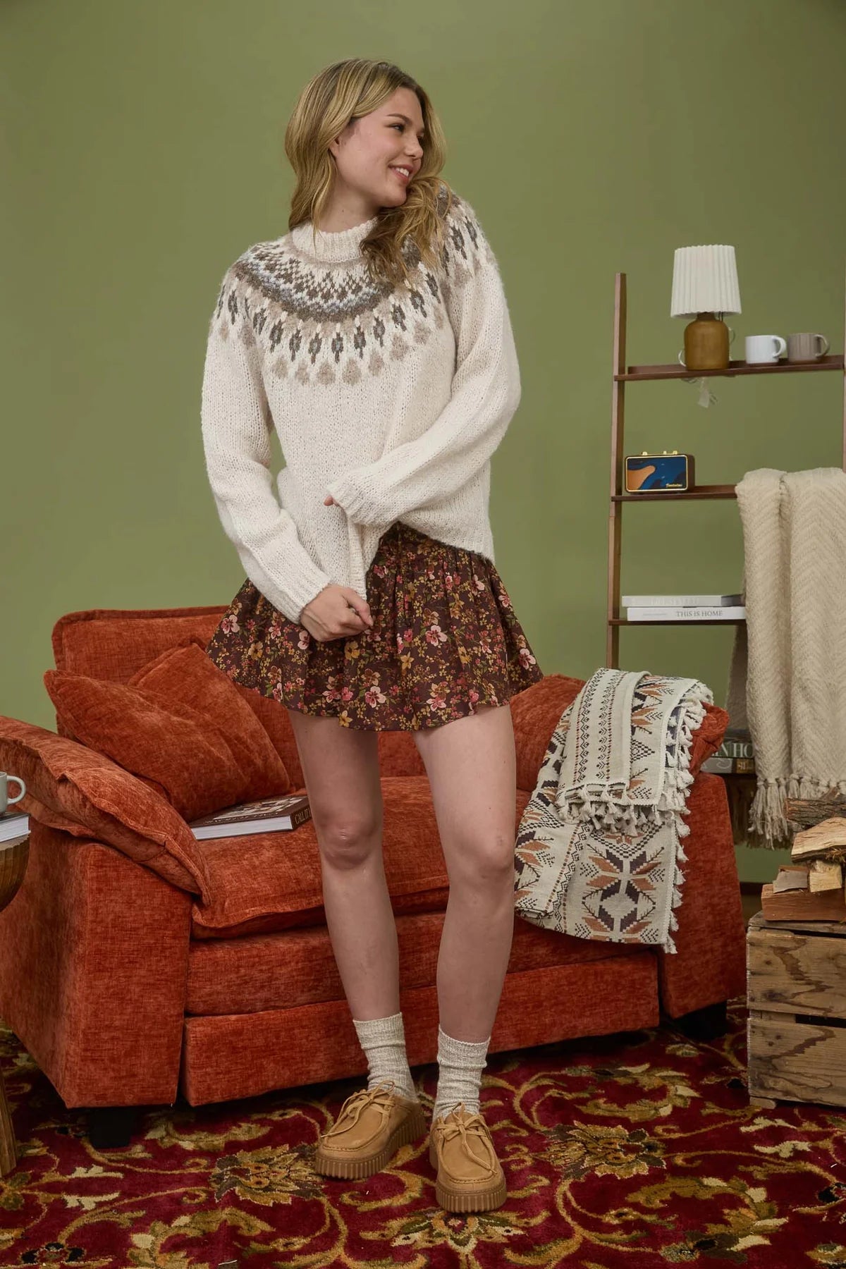 Cream Fair isle Sweater