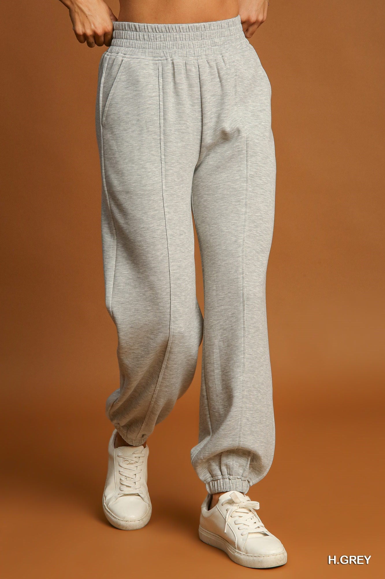 Heather Grey High Waist Joggers